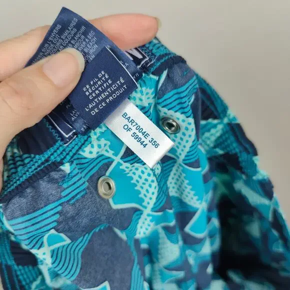 Vilebrequin Swim Shorts Mens XXXL Blue Geometric Print Swim Trunks Beach Summer